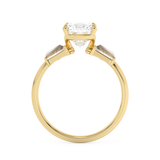Cushion Three Stone Lab Grown Diamond Engagement Ring