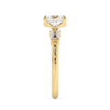 Cushion Three Stone Lab Grown Diamond Engagement Ring
