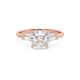 Cushion Three Stone Lab Grown Diamond Engagement Ring