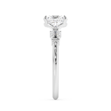 Cushion Three Stone Lab Grown Diamond Engagement Ring
