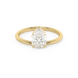 Pear Solitaire Lab Grown Diamond Engagement Ring