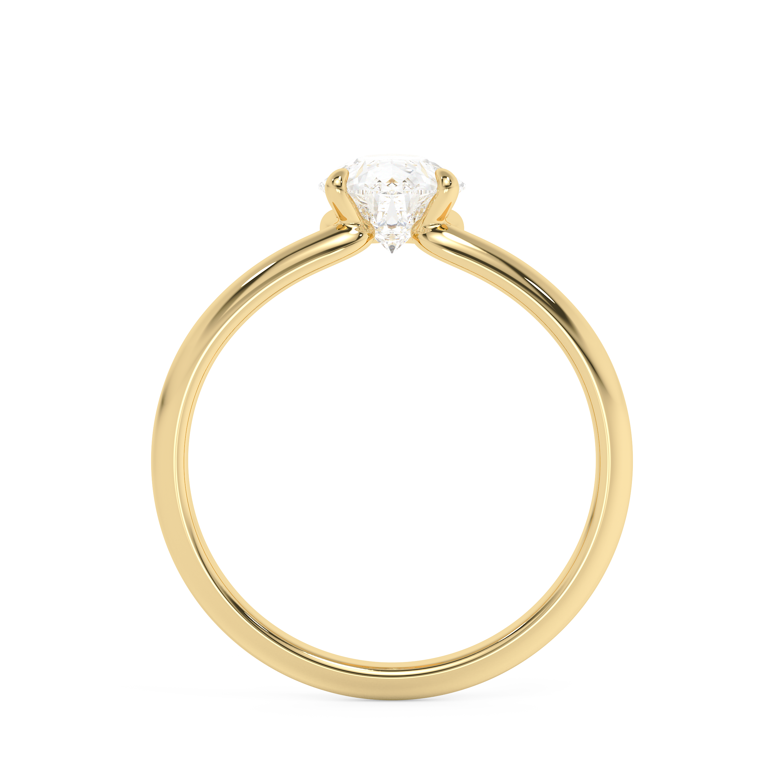 Pear Solitaire Lab Grown Diamond Engagement Ring
