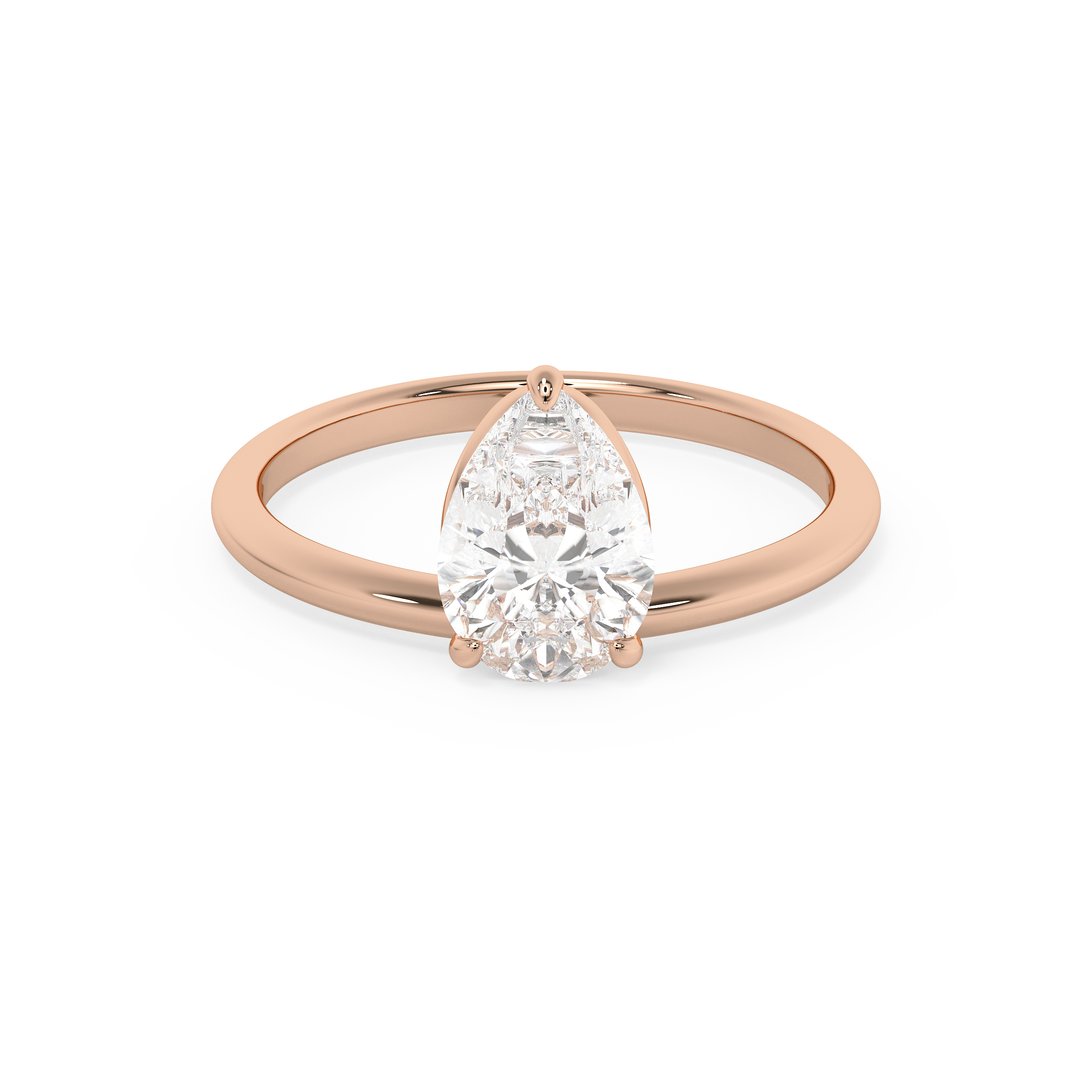 Pear Solitaire Lab Grown Diamond Engagement Ring