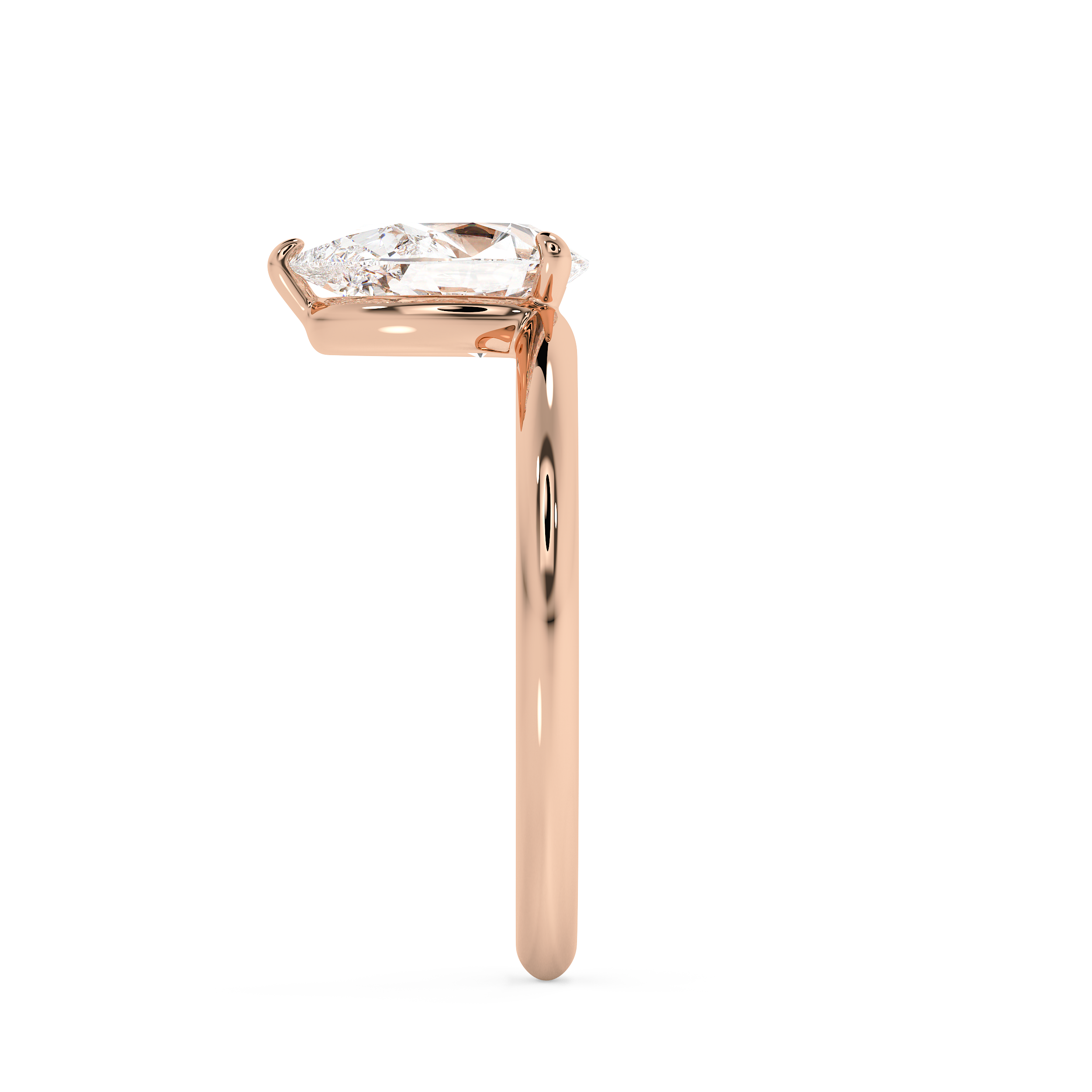 Pear Solitaire Lab Grown Diamond Engagement Ring