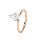 Pear Solitaire Lab Grown Diamond Engagement Ring