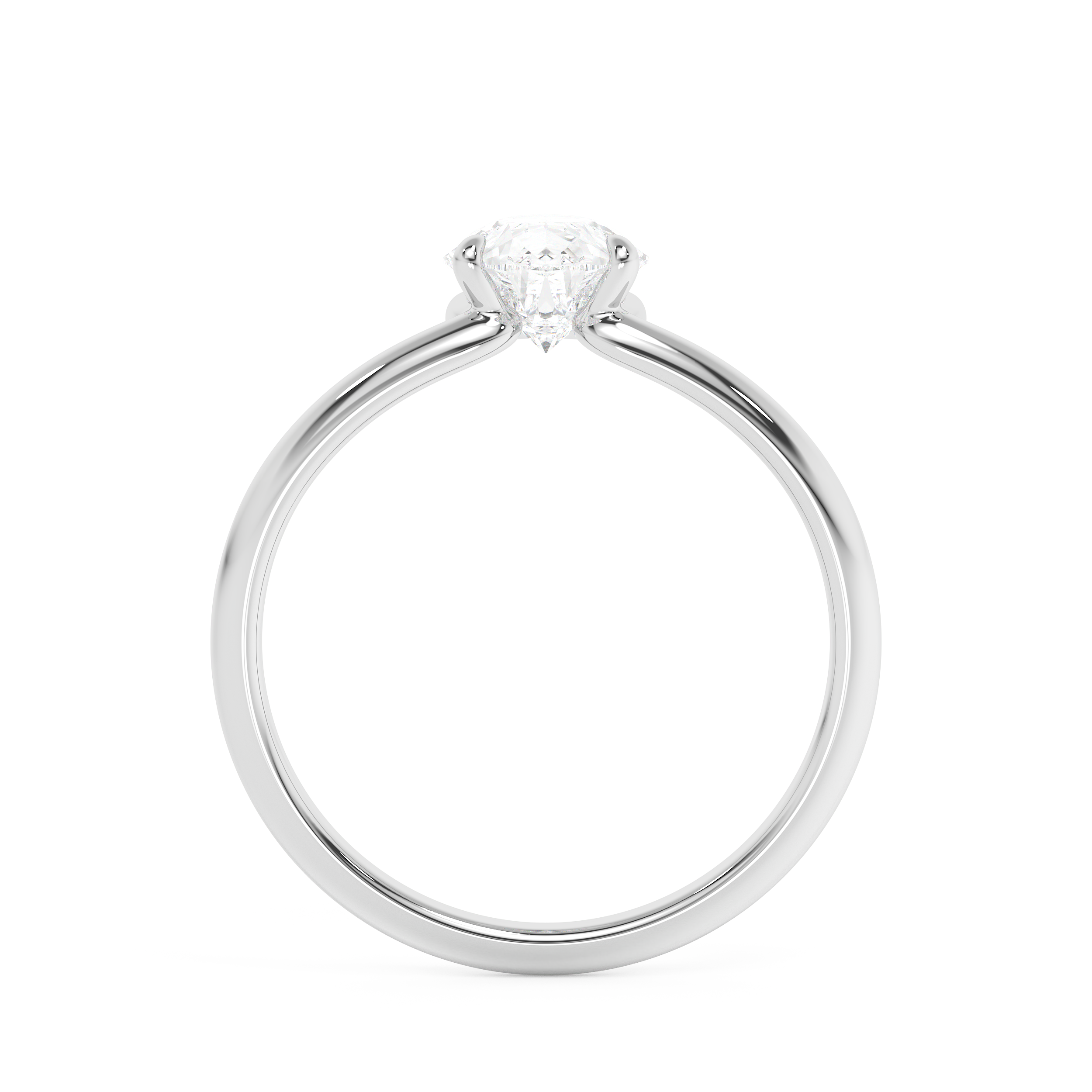 Pear Solitaire Lab Grown Diamond Engagement Ring