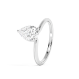 Pear Solitaire Lab Grown Diamond Engagement Ring
