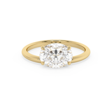 East West Oval Solitaire Lab Grown Diamond Engagement Ring