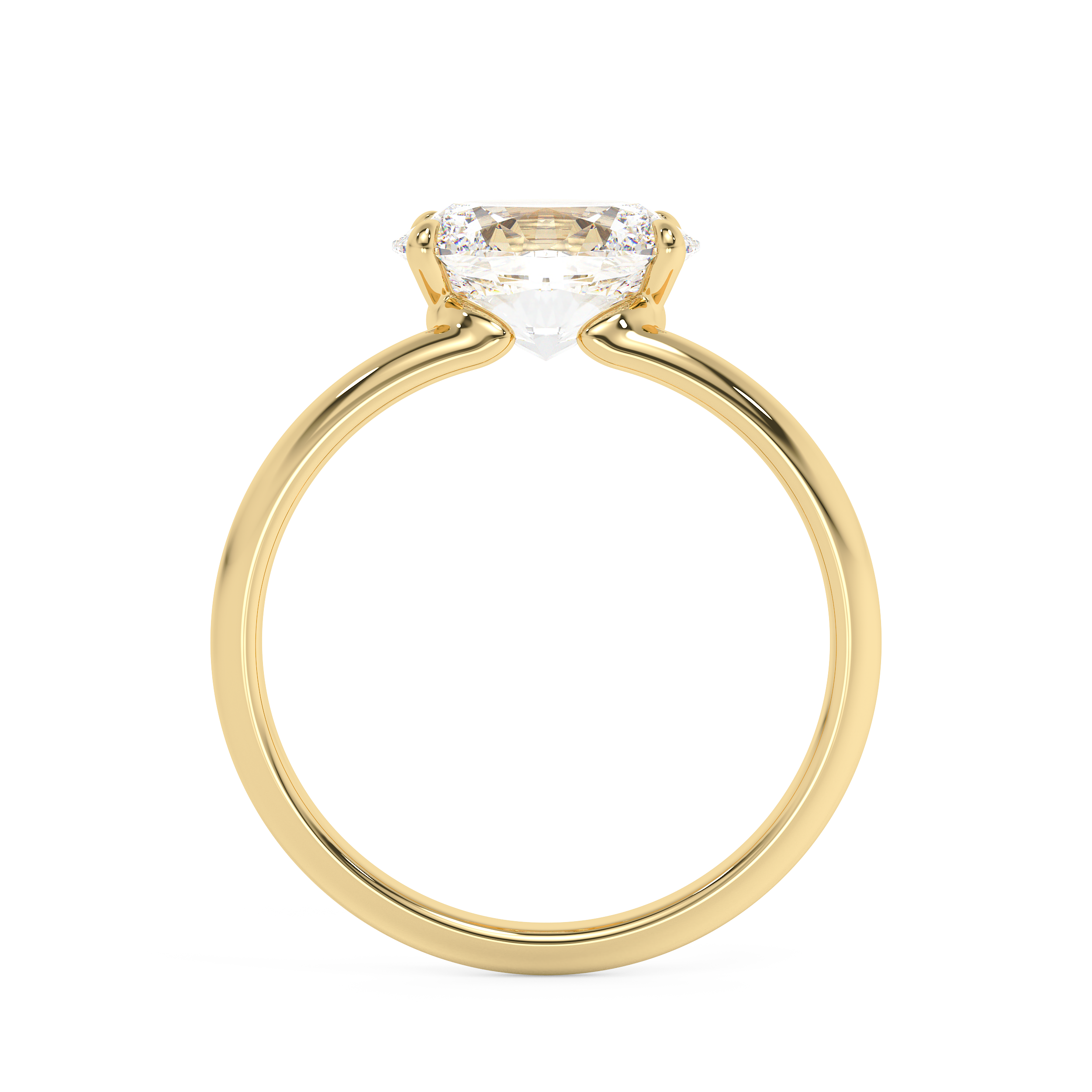 East West Oval Solitaire Lab Grown Diamond Engagement Ring