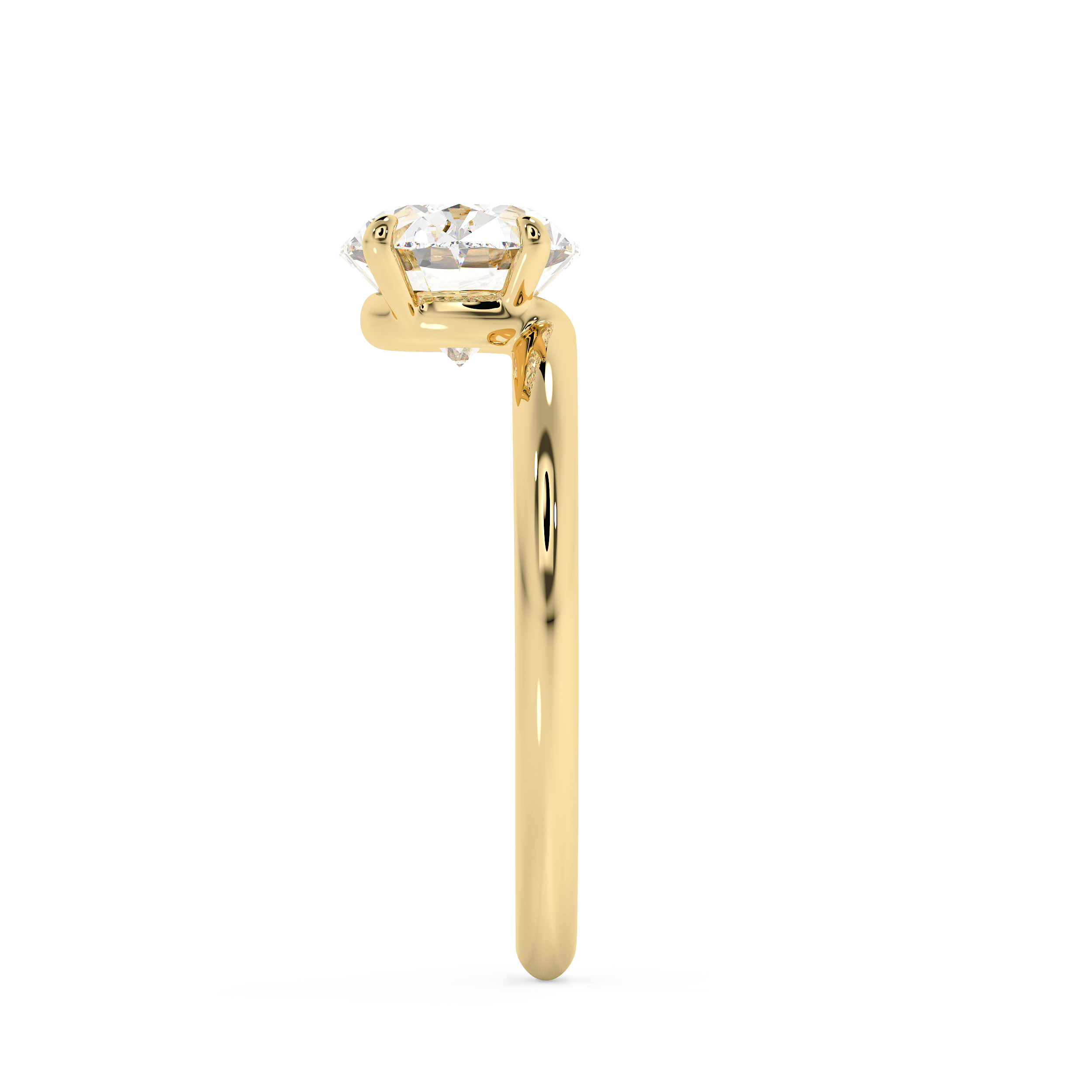 East West Oval Solitaire Lab Grown Diamond Engagement Ring