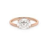 East West Oval Solitaire Lab Grown Diamond Engagement Ring
