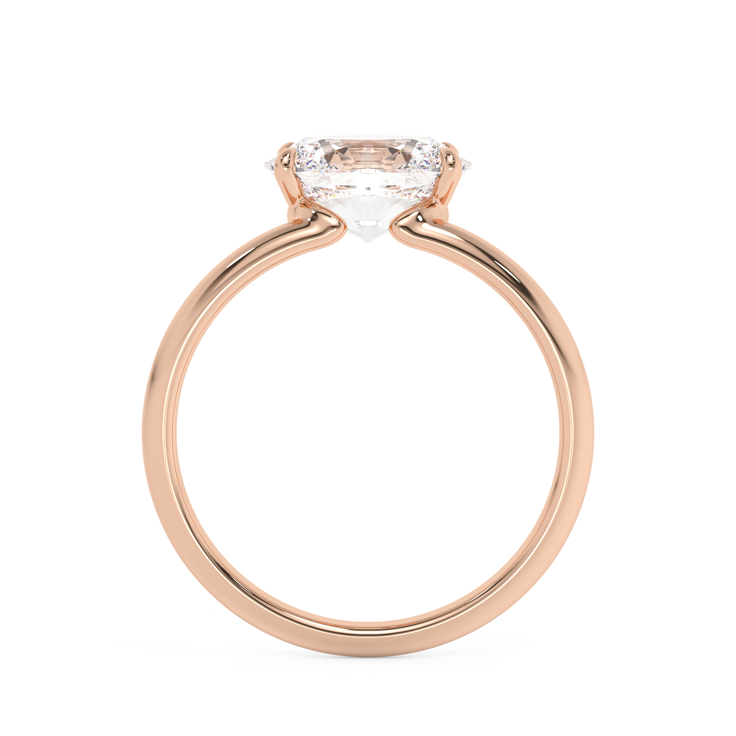 East West Oval Solitaire Lab Grown Diamond Engagement Ring
