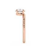 East West Oval Solitaire Lab Grown Diamond Engagement Ring