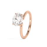 East West Oval Solitaire Lab Grown Diamond Engagement Ring
