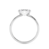 East West Oval Solitaire Lab Grown Diamond Engagement Ring