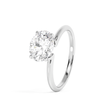 East West Oval Solitaire Lab Grown Diamond Engagement Ring