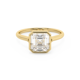 Asscher Bezel Lab Grown Diamond Engagement Ring