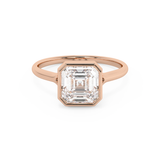 Asscher Bezel Lab Grown Diamond Engagement Ring