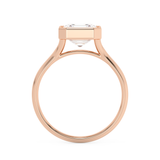 Asscher Bezel Lab Grown Diamond Engagement Ring