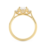 Oval Three Stone Lab Grown Diamond Engagement Ring