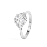 Oval Three Stone Lab Grown Diamond Engagement Ring