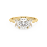 Cushion Three Stone Lab Grown Diamond Engagement Ring
