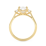 Cushion Three Stone Lab Grown Diamond Engagement Ring