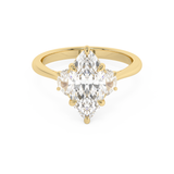 Marquise Three Stone Lab Grown Diamond Engagement Ring