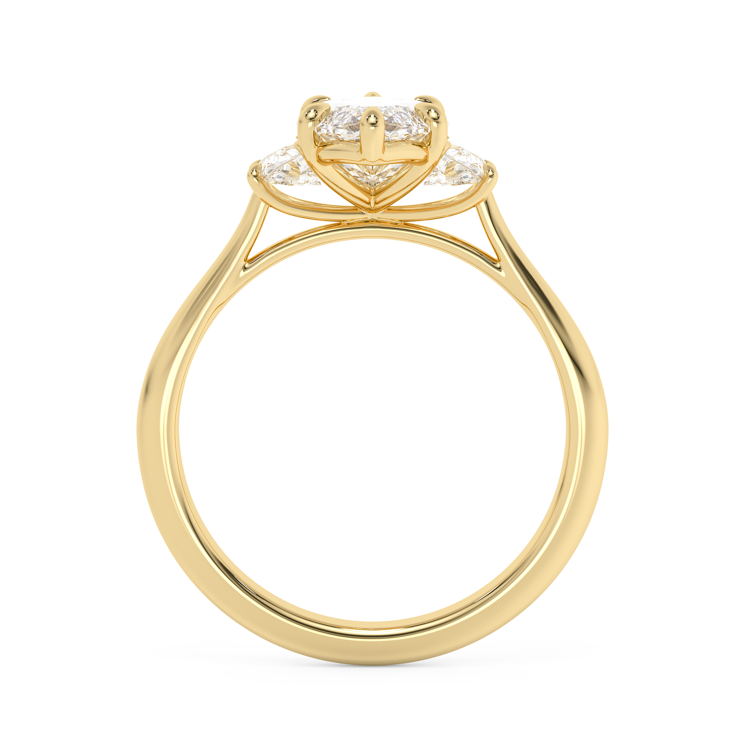 Marquise Three Stone Lab Grown Diamond Engagement Ring