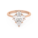 Marquise Three Stone Lab Grown Diamond Engagement Ring