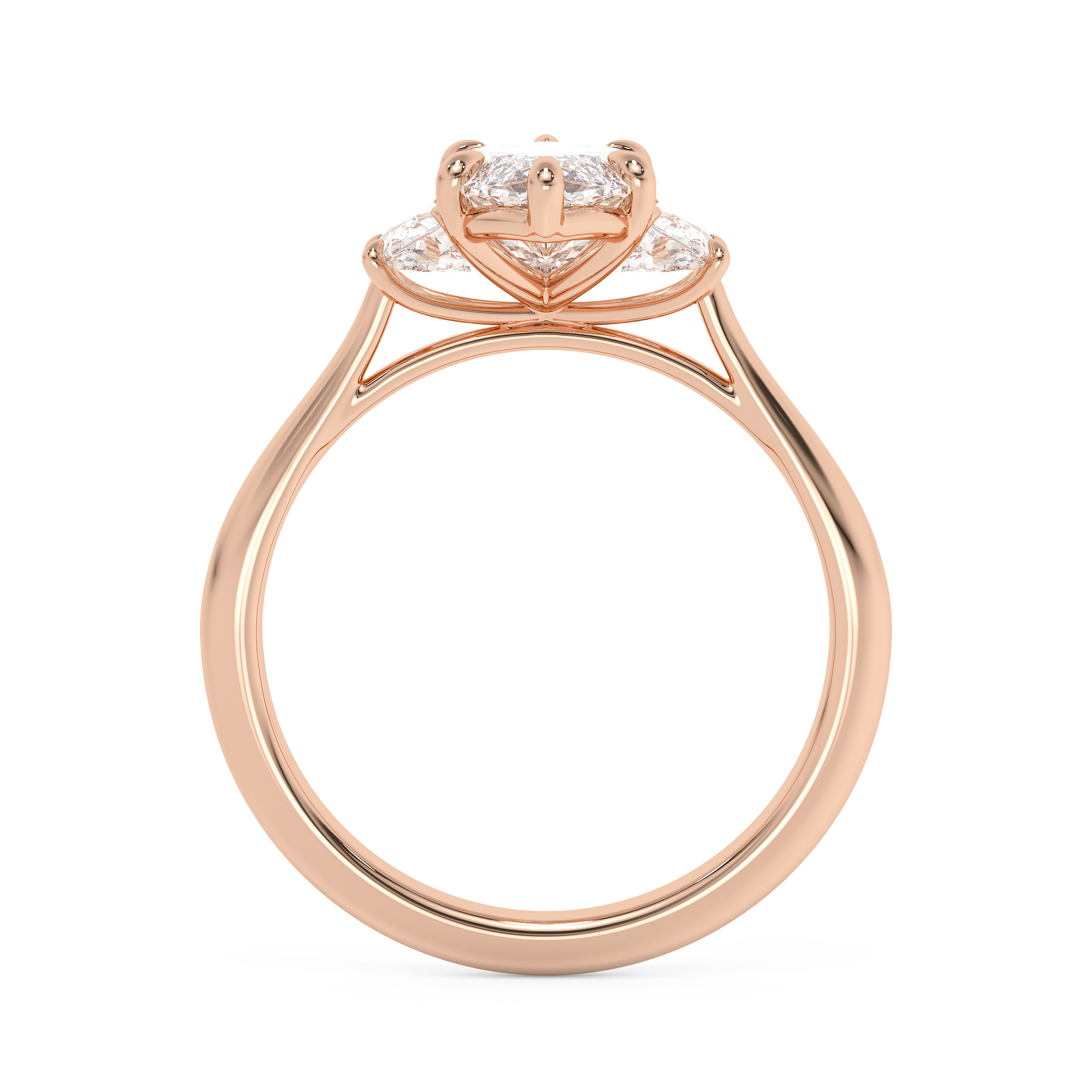 Marquise Three Stone Lab Grown Diamond Engagement Ring