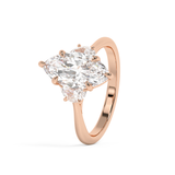 Marquise Three Stone Lab Grown Diamond Engagement Ring