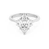 Marquise Three Stone Lab Grown Diamond Engagement Ring