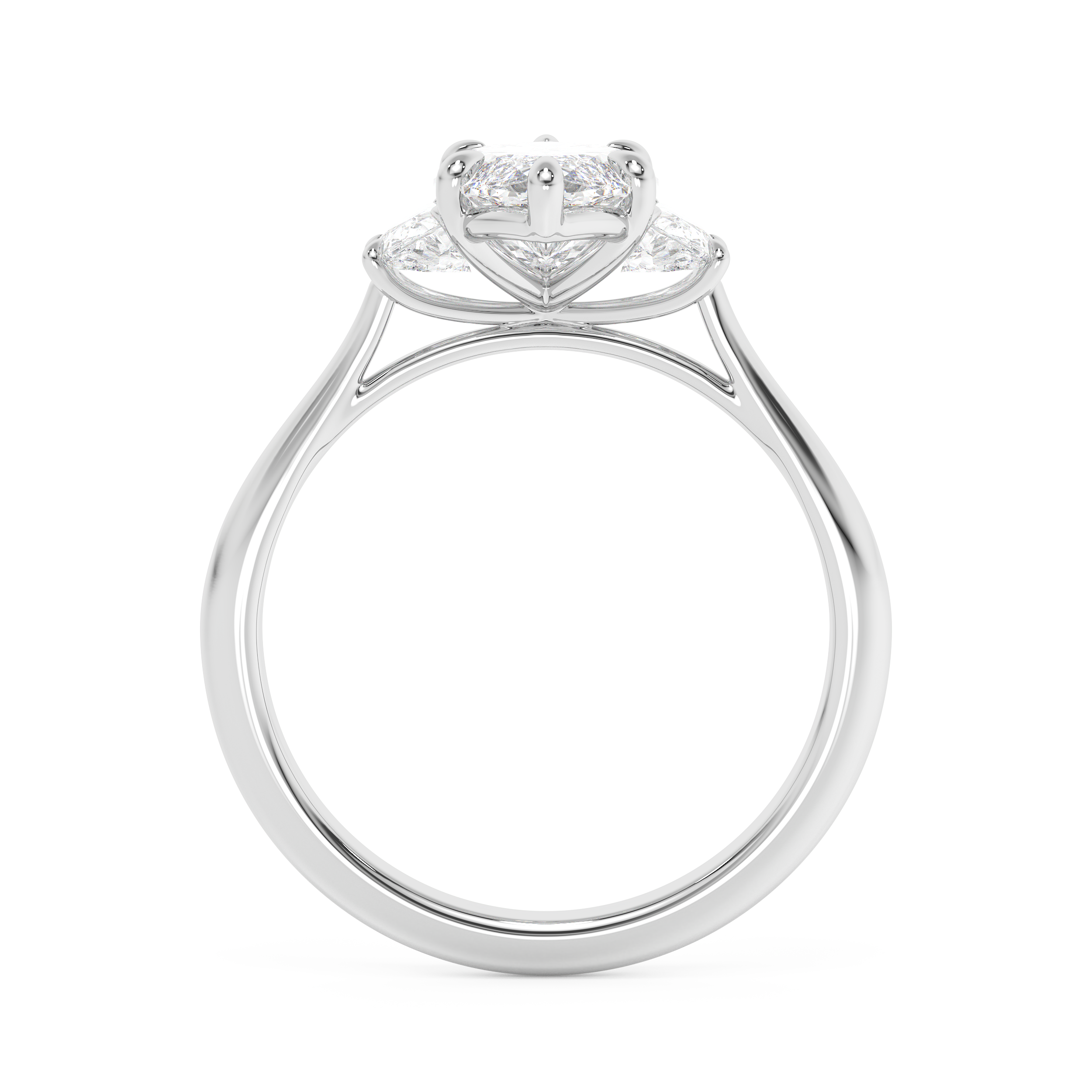 Marquise Three Stone Lab Grown Diamond Engagement Ring