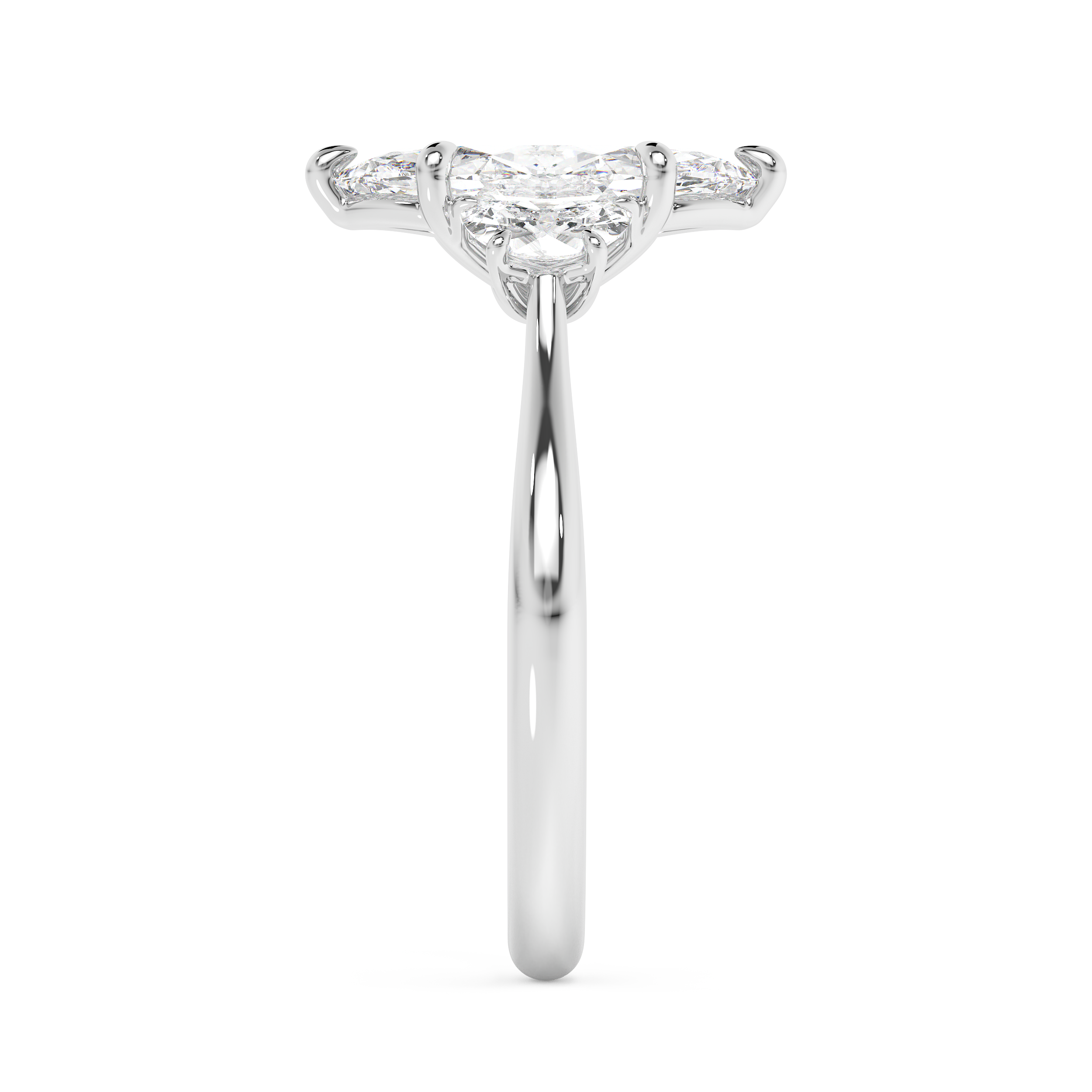 Marquise Three Stone Lab Grown Diamond Engagement Ring