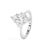 Marquise Three Stone Lab Grown Diamond Engagement Ring