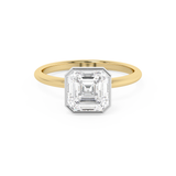 Asscher Full Bezel Lab Grown Diamond Engagement Ring