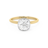 Cushion Full Bezel Lab Grown Diamond Engagement Ring