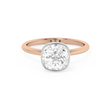 Cushion Full Bezel Lab Grown Diamond Engagement Ring