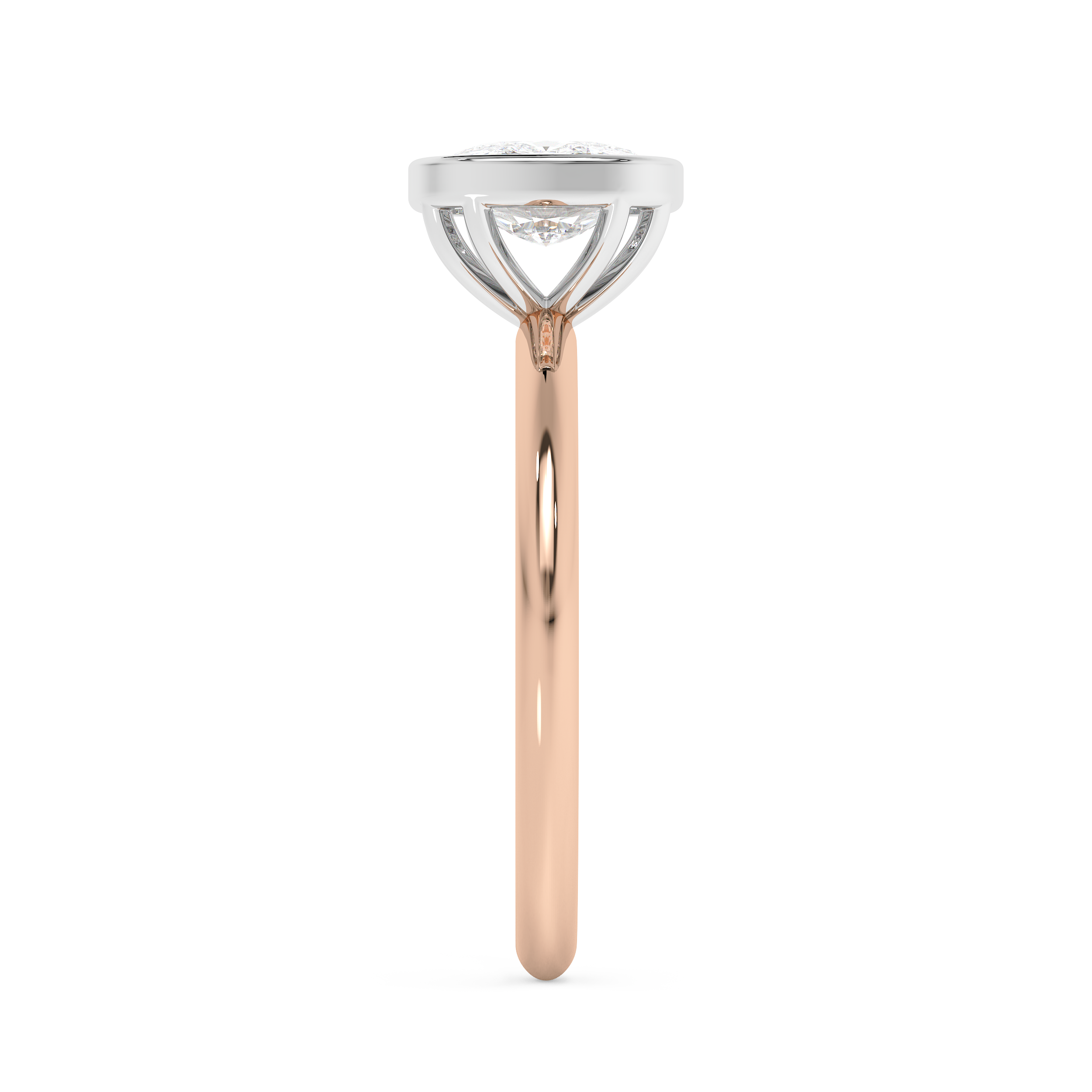 Cushion Full Bezel Lab Grown Diamond Engagement Ring