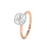 Cushion Full Bezel Lab Grown Diamond Engagement Ring