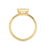Emerald Full Bezel Lab Grown Diamond Engagement Ring