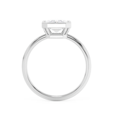 Emerald Full Bezel Lab Grown Diamond Engagement Ring