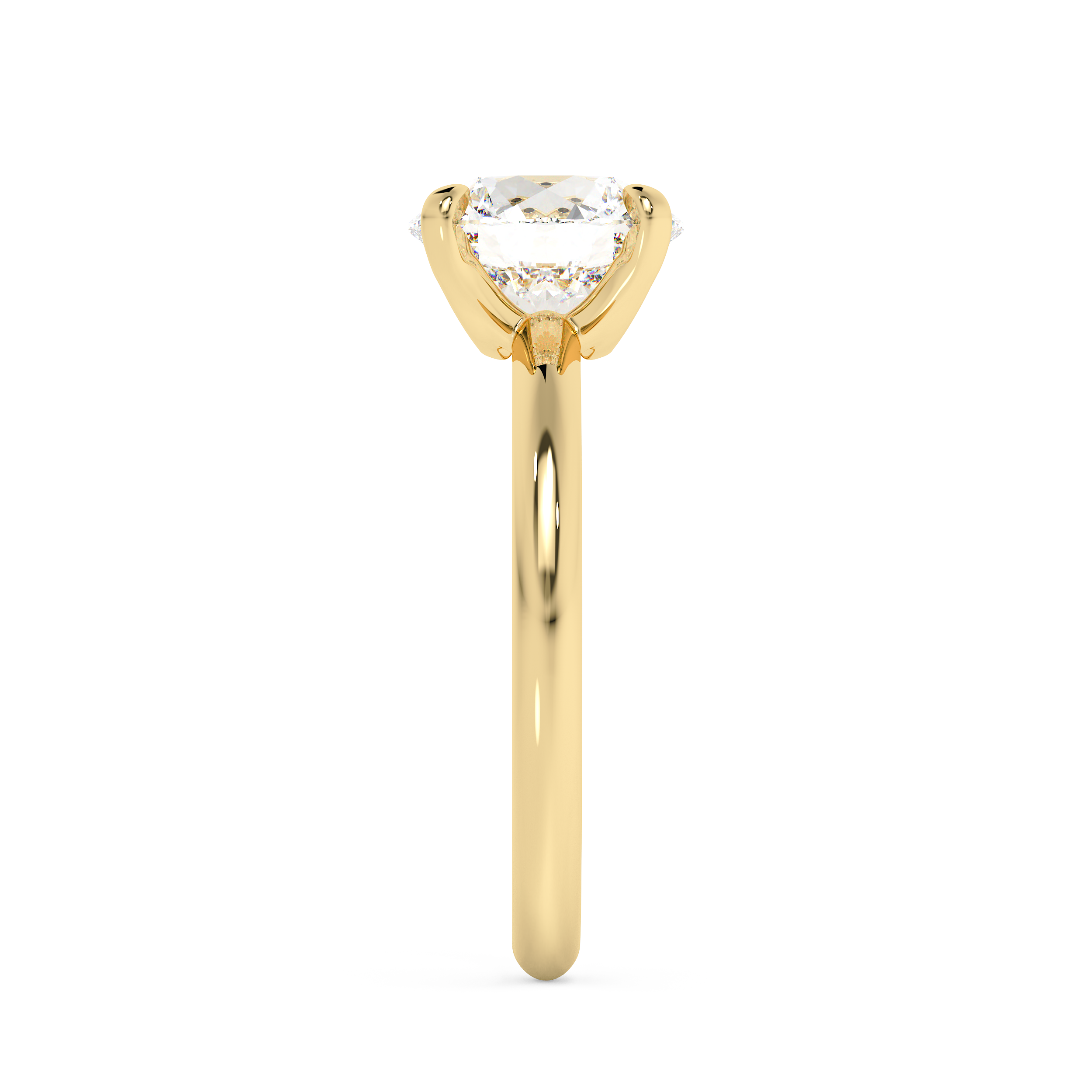 Round Solitaire Lab Grown Diamond Engagement Ring
