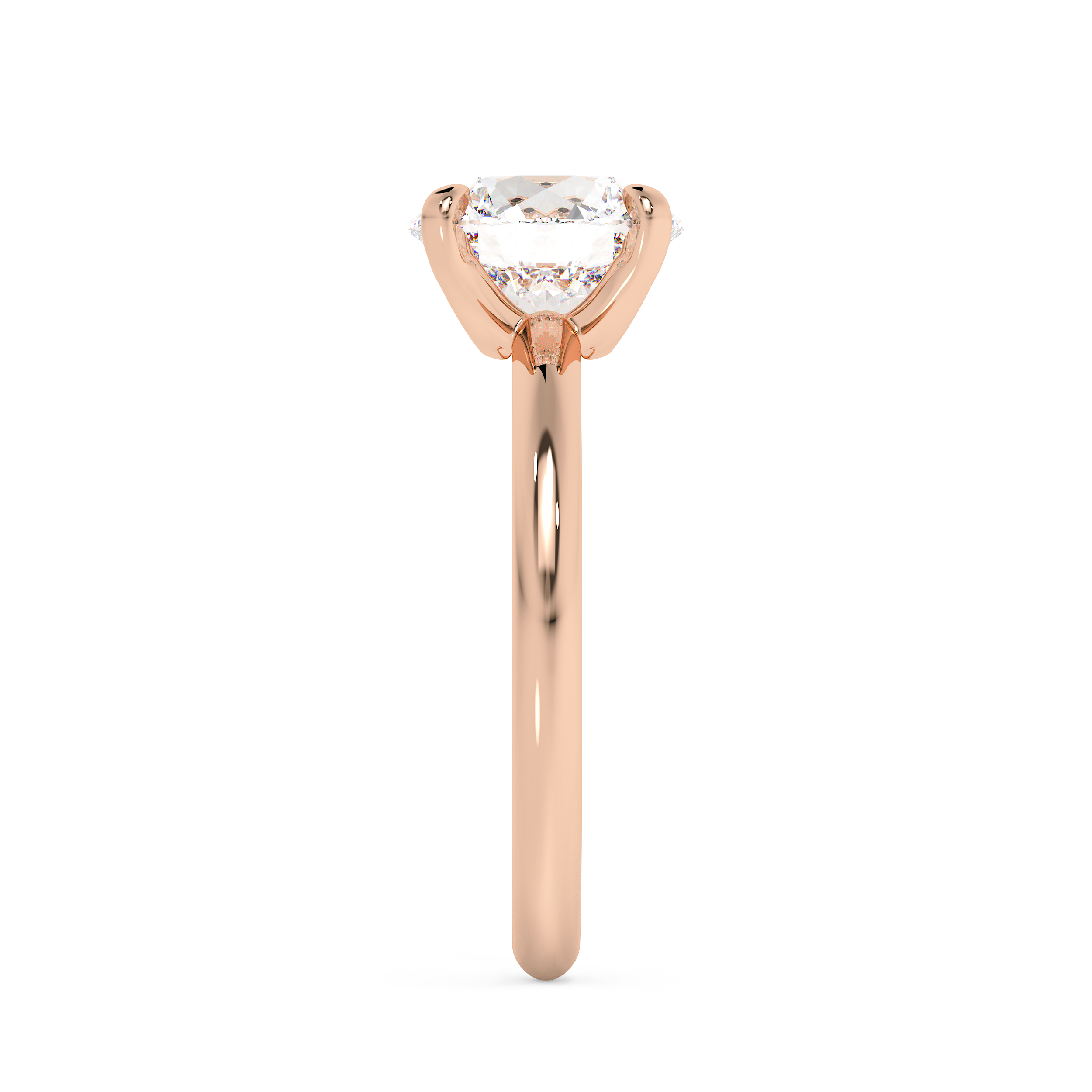 Round Solitaire Lab Grown Diamond Engagement Ring