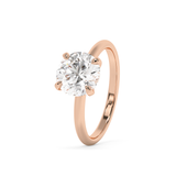 Round Solitaire Lab Grown Diamond Engagement Ring