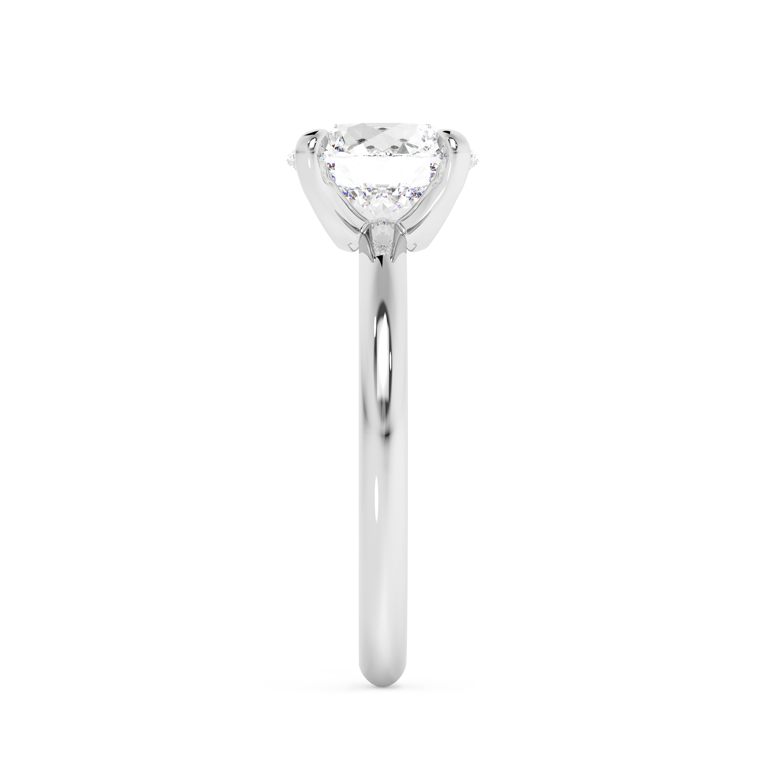 Round Solitaire Lab Grown Diamond Engagement Ring