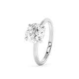 Round Solitaire Lab Grown Diamond Engagement Ring