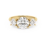 Round Three Stone Lab Grown Diamond Engagement Ring