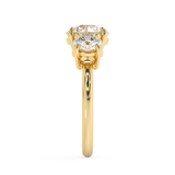 Round Three Stone Lab Grown Diamond Engagement Ring